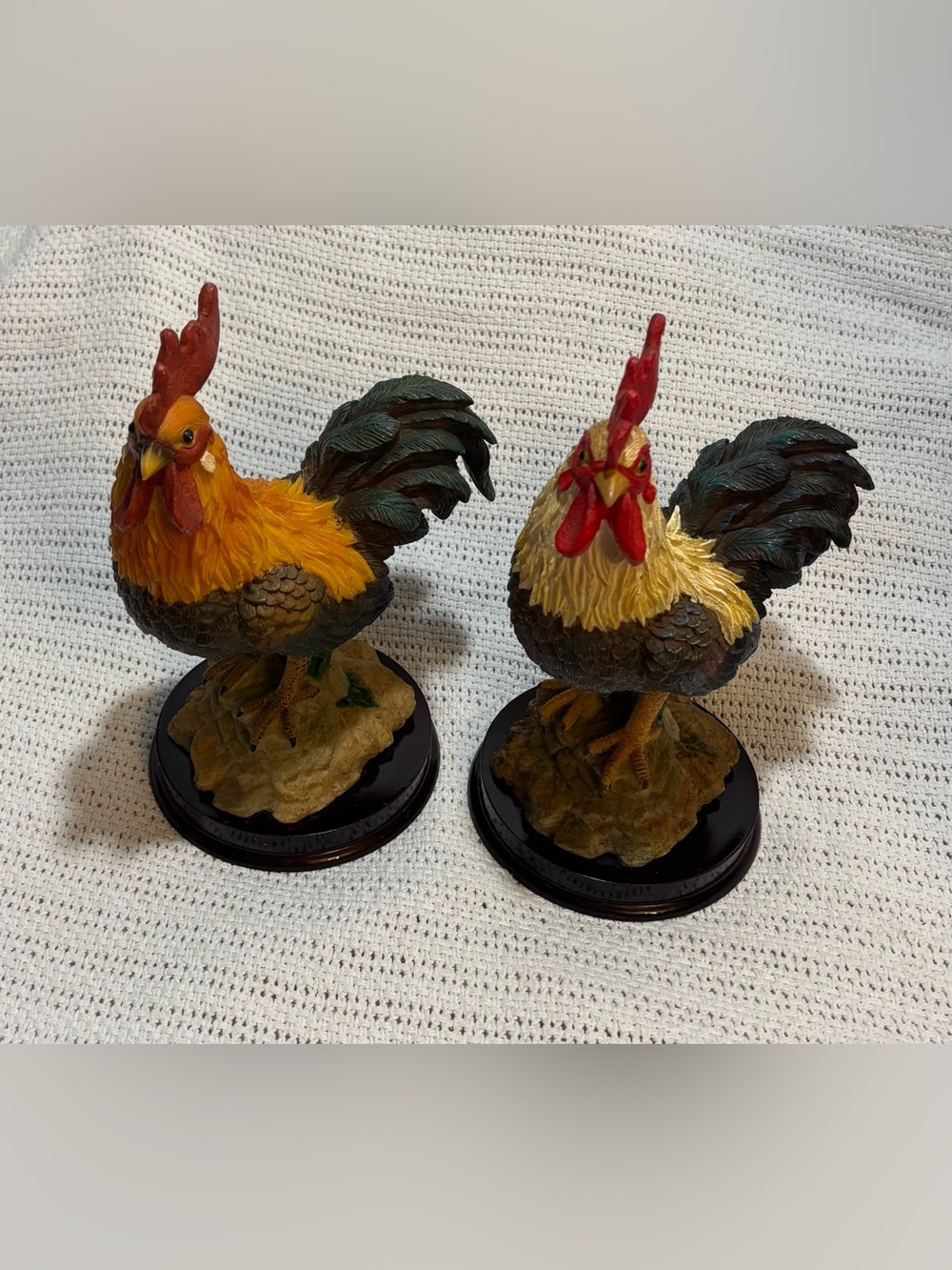 Vintage George S. Chen Imports Rooster pair